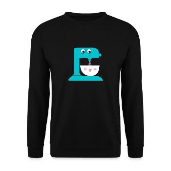 Dough machine with eyes gift children - Unisex Sweatshirt - black - Front - Alina (178cm) & Michal (187cm)