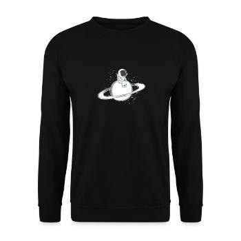 L'astronaute à bord du t-shirt Idée cadeau - Sweat-shirt Unisexe - noir - Devant - Alina (178cm) & Michal (187cm)