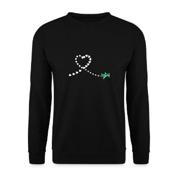 I love Fly - Unisex Pullover - Schwarz - Vorne - Alina (178cm) & Michal (187cm)