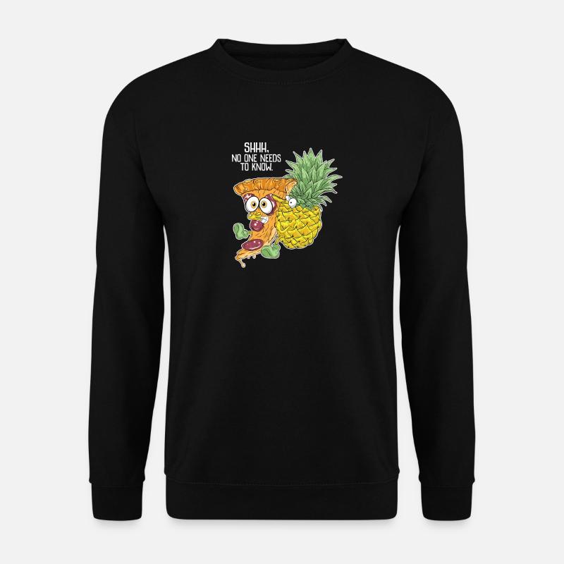 Lustiges Design Ananas mit Pizza - Unisex Pullover - Schwarz