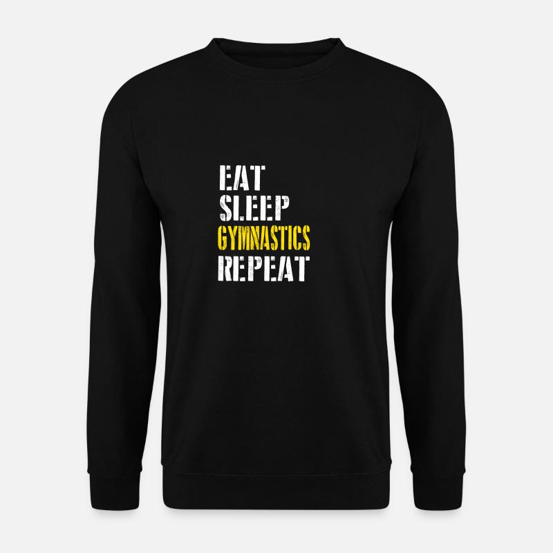 Eat. Sleep. Gymnastics. Repeat. - Unisex Pullover - Schwarz