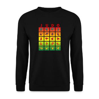 Judo Judoka Kämpfer Geschenk Geburtstag Kämpfer - Unisex Pullover - Schwarz - Vorne - Alina (178cm) & Michal (187cm)