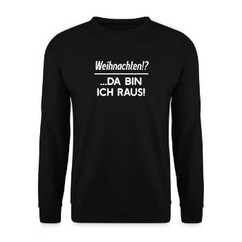 Weihnachten Geschenk Atheist Anti Verweigerer Fuck - Unisex Pullover - Schwarz - Vorne - Alina (178cm) & Michal (187cm)