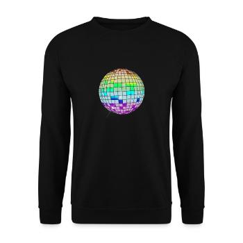 bunte Discokugel - Unisex Pullover - Schwarz - Vorne - Alina (178cm) & Michal (187cm)