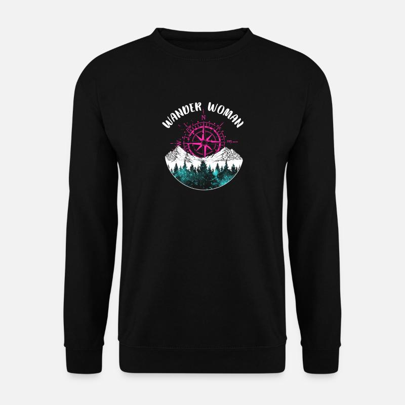 Wandern Paddeln Berge Mountains Aussicht Geschenk - Unisex Pullover - Schwarz