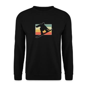 Snowboard - Unisex Pullover - Schwarz - Vorne - Alina (178cm) & Michal (187cm)