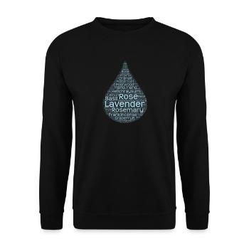 Aromatherapy Essential Oils Drop Gift - Unisex Sweatshirt - black - Front - Alina (178cm) & Michal (187cm)