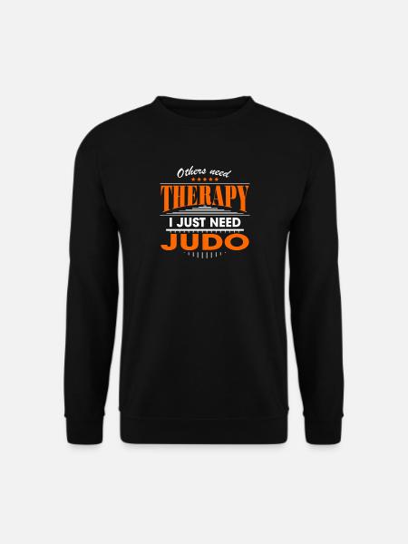 judo is my therapy - Unisex Pullover - Schwarz
