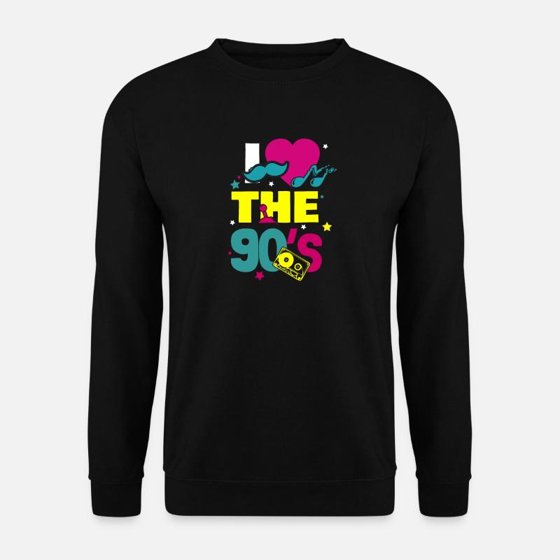 90er Jahre 90er - Unisex Pullover - Schwarz