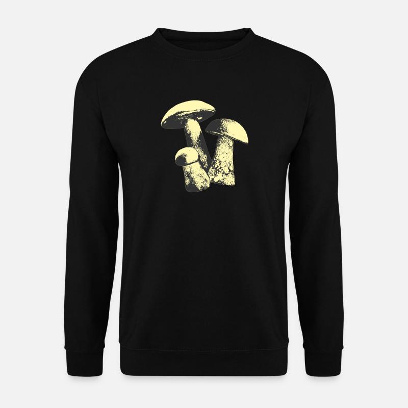 Weinlese-Pilz - Unisex Pullover - Schwarz