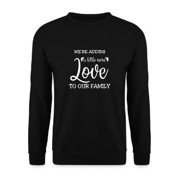 ajouter famille d'amour 1 - Sweat-shirt Unisexe - noir - Devant - Alina (178cm) & Michal (187cm)