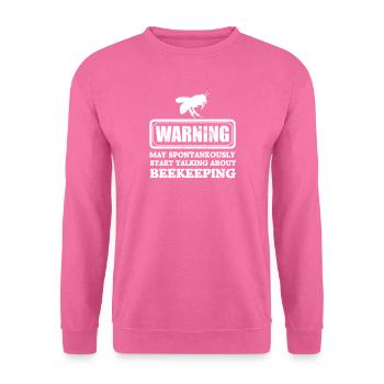 warning beekeeping - Unisex Sweatshirt - pink - Front