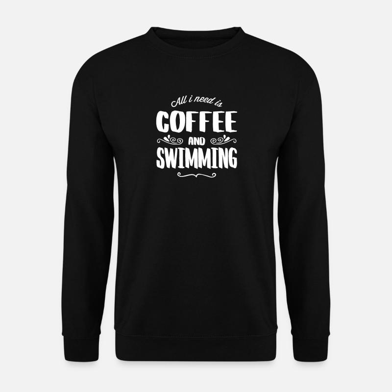 Swimming & Coffee - Unisex Sweatshirt - black