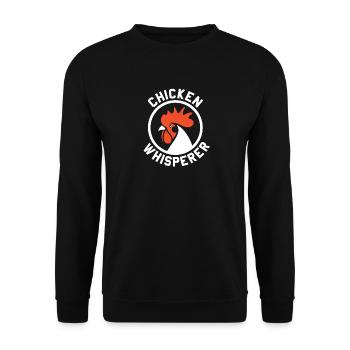The Chicken Whisperer - Unisex Sweatshirt - black - Front - Alina (178cm) & Michal (187cm)