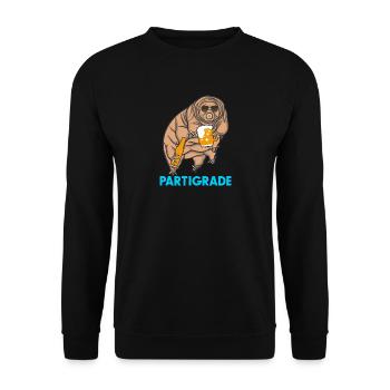 Partigrade - Tardigrade drôle - Sweat-shirt Unisexe - noir - Devant - Alina (178cm) & Michal (187cm)