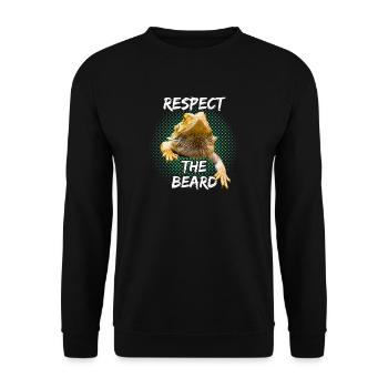 Respectez la barbe Dragon barbu Lézard dragon barbu - Sweat-shirt Unisexe - noir - Devant - Alina (178cm) & Michal (187cm)