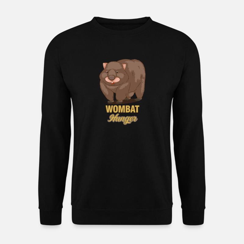 Fettes Wombat hat Hunger - Limited Edition - Unisex Pullover - Schwarz