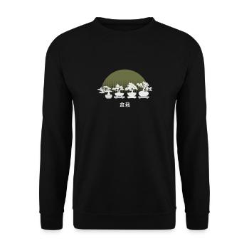 Bonsai T-Shirt Gift - Unisex Sweatshirt - black - Front - Alina (178cm) & Michal (187cm)