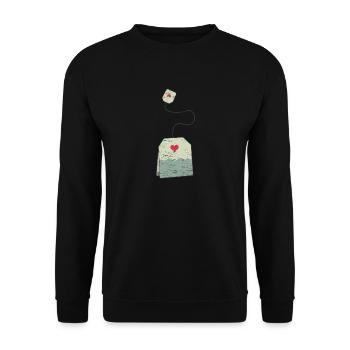 Teabag Gift Baby Pregnant Mom - Unisex Sweatshirt - black - Front - Alina (178cm) & Michal (187cm)