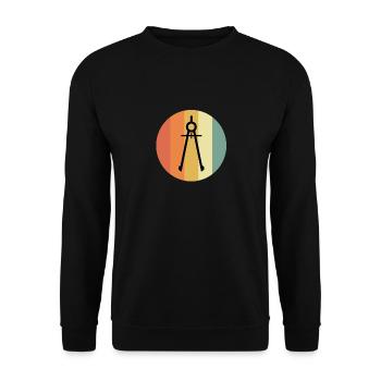 Architecte Cercle de mathématiciens technique cadeau - Sweat-shirt Unisexe - noir - Devant - Alina (178cm) & Michal (187cm)