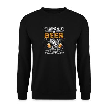 Fishing & Beer what else is there? - Unisex Pullover - Schwarz - Vorne - Alina (178cm) & Michal (187cm)