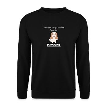 Cavalier King Charles Spaniel Daddy - Unisex Sweatshirt - black - Front - Alina (178cm) & Michal (187cm)