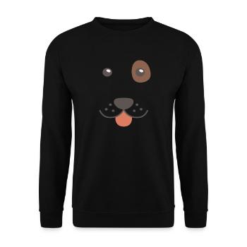 Hund Lustige Bloodhound - Unisex Pullover - Schwarz - Vorne - Alina (178cm) & Michal (187cm)