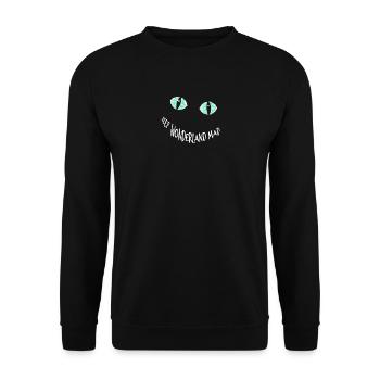 Keep Wonderland Mad - Alice - Unisex Sweatshirt - black - Front - Alina (178cm) & Michal (187cm)