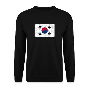 Corée du Nord Corée du Sud drapeau cadeau drapeau - Sweat-shirt Unisexe - noir - Devant - Alina (178cm) & Michal (187cm)
