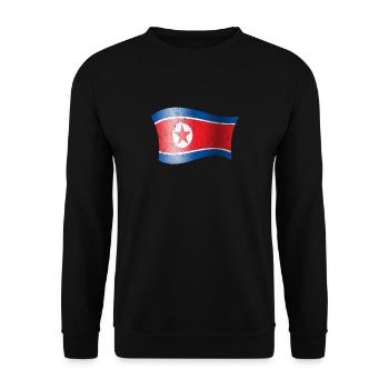 North Korea South Korea flag gift Asia - Unisex Sweatshirt - black - Front - Alina (178cm) & Michal (187cm)