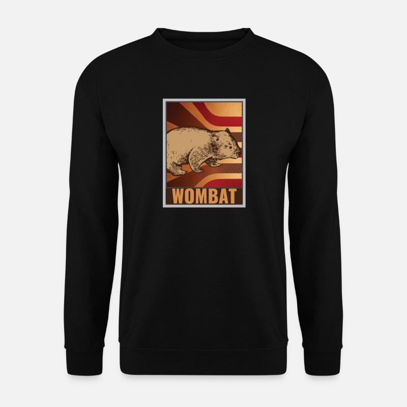 Retro Wombat poster - Unisex Sweatshirt - black