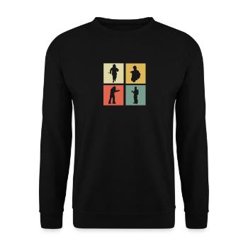 fire brigade - Unisex Sweatshirt - black - Front - Alina (178cm) & Michal (187cm)