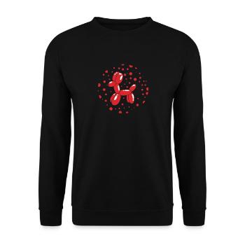 balloon dog canine dog owner gift - Unisex Sweatshirt - black - Front - Alina (178cm) & Michal (187cm)