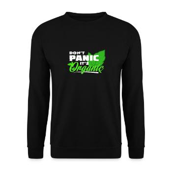 Don't panic it's organic organic food gifts - Unisex Sweatshirt - black - Front - Alina (178cm) & Michal (187cm)