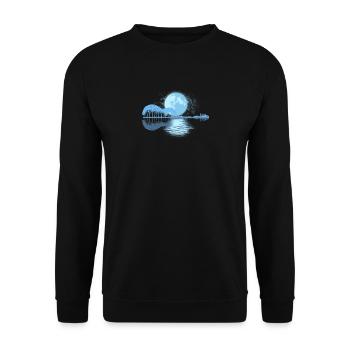 Gitarre Reflexion Geschenk - Unisex Pullover - Schwarz - Vorne - Alina (178cm) & Michal (187cm)