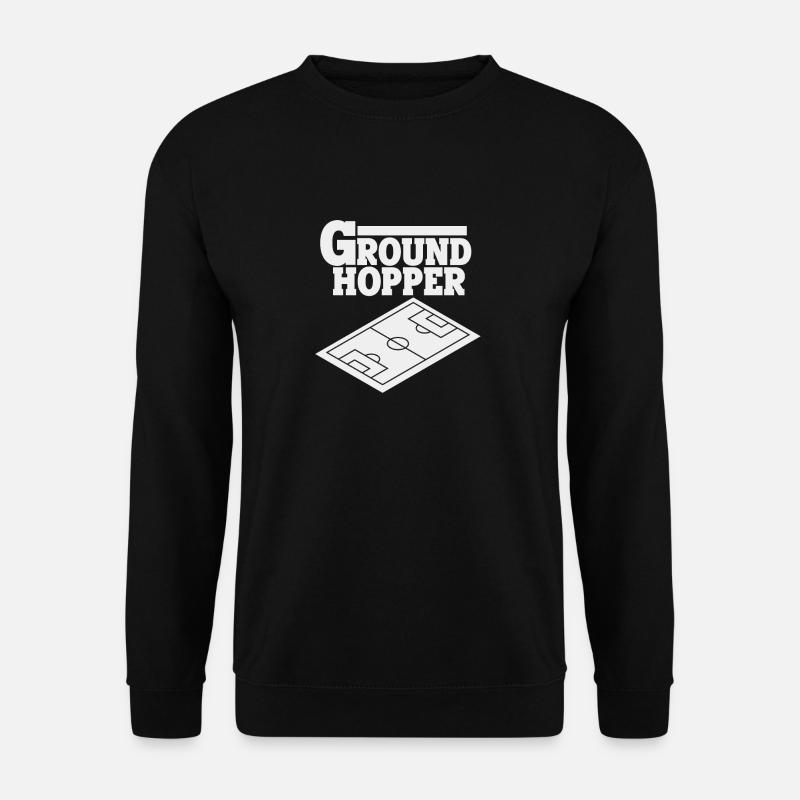 Groundhopper Sammelt Stadien von Fußball Idee - Unisex Pullover - Schwarz