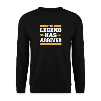 The Legend - Unisex Sweatshirt - black - Front - Alina (178cm) & Michal (187cm)