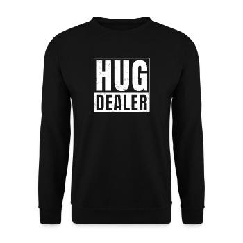 Hug Dealer Hug Cuddle Free Hugs Gift - Unisex Sweatshirt - black - Front - Alina (178cm) & Michal (187cm)