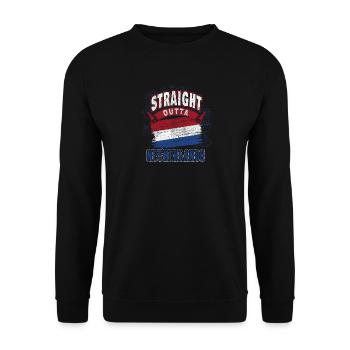 Pays-Bas Drapeau néerlandais Cadeau Hollande - Sweat-shirt Unisexe - noir - Devant - Alina (178cm) & Michal (187cm)