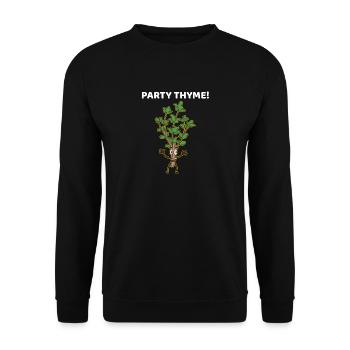 Party Thyme Cook Cook Spice Funny Funny - Unisex Sweatshirt - black - Front - Alina (178cm) & Michal (187cm)