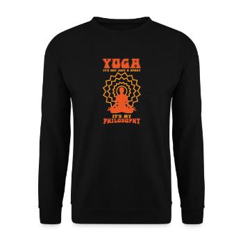 Yoga Shirt - Unisex Sweatshirt - black - Front - Alina (178cm) & Michal (187cm)