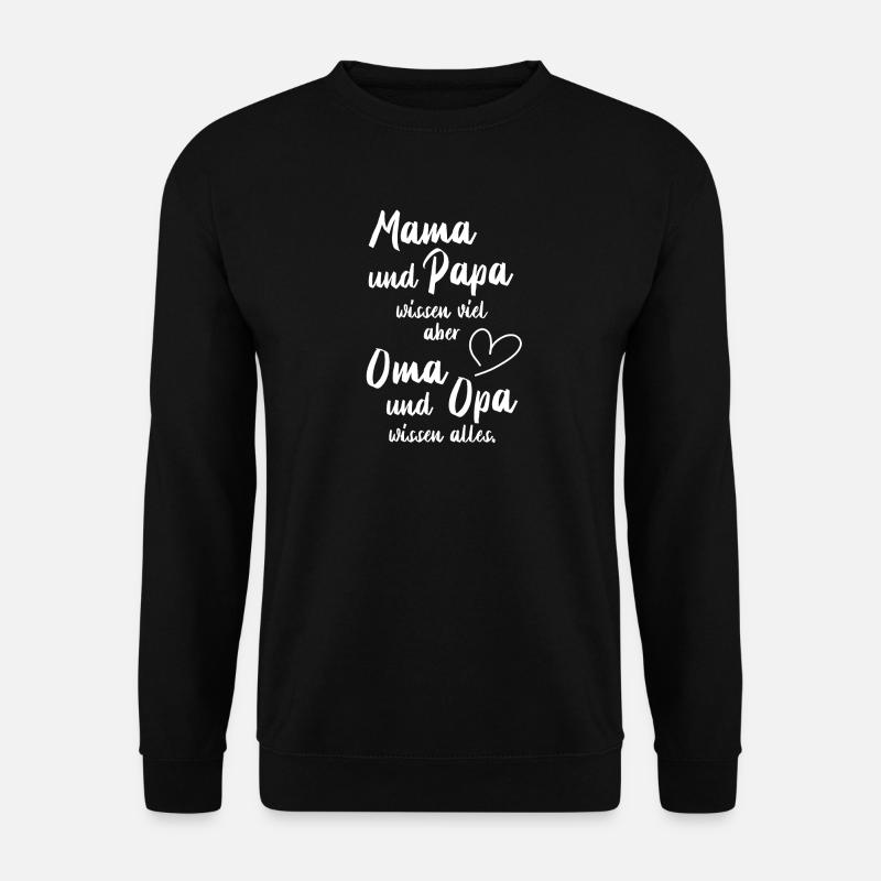 Beste oma bester opa enkel spruch enkelin sprüche - Unisex Pullover - Schwarz