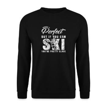 ski - Unisex Sweatshirt - black - Front - Alina (178cm) & Michal (187cm)