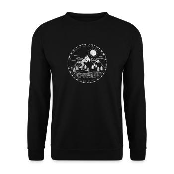 ski - Unisex Sweatshirt - black - Front - Alina (178cm) & Michal (187cm)