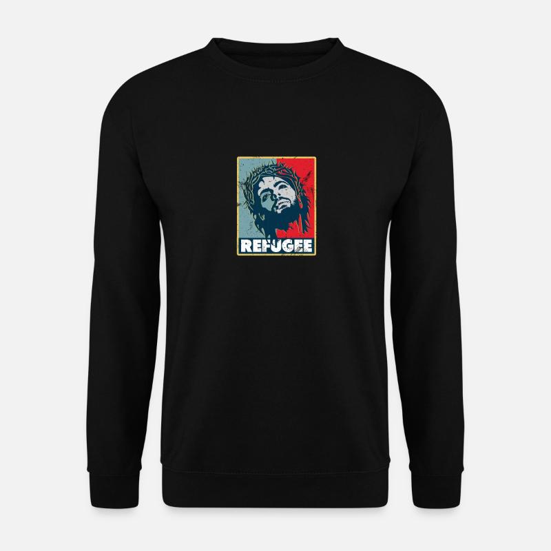 Flüchtlinge - Unisex Pullover - Schwarz