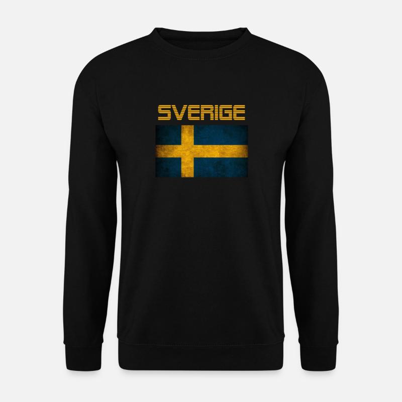 Schweden Schweden Geschenk schwedische Flagge - Unisex Pullover - Schwarz