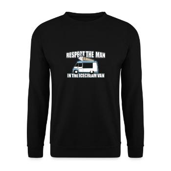 Respect Camion de glace Glaçons Glace Dessert - Sweat-shirt Unisexe - noir - Devant - Alina (178cm) & Michal (187cm)