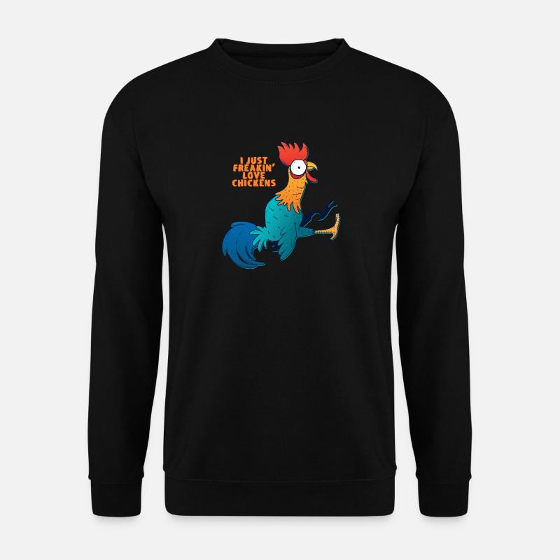 Ich bin nur Freakin Liebe Hühner - Unisex Pullover - Schwarz
