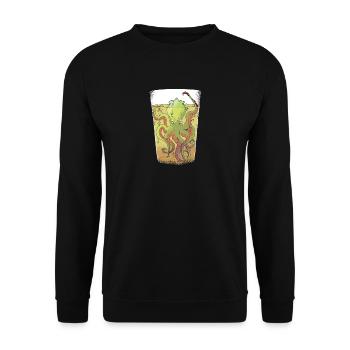 Kraken dans un verre à bière - Sweat-shirt Unisexe - noir - Devant - Alina (178cm) & Michal (187cm)