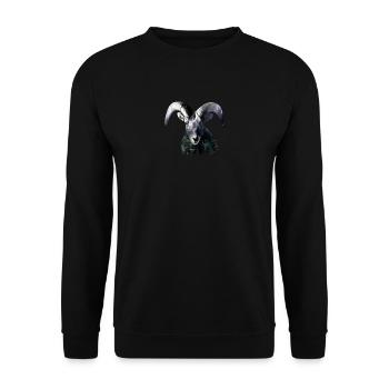 Mountains Berge Steinbock Kostüm T-Shirt Geschenk - Unisex Pullover - Schwarz - Vorne - Alina (178cm) & Michal (187cm)